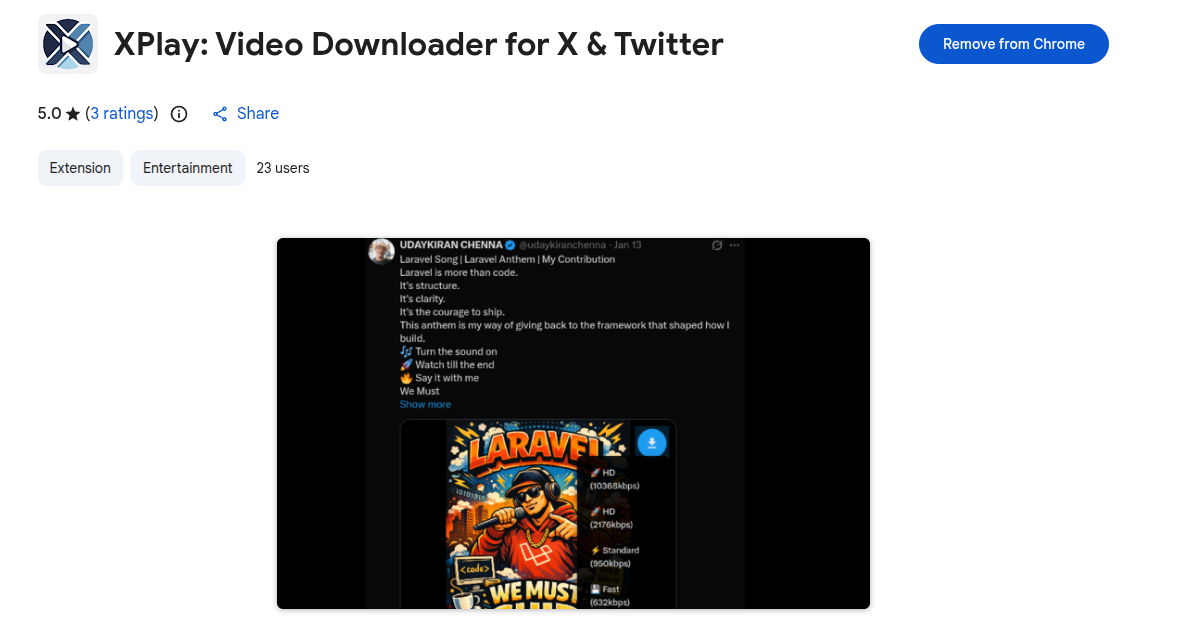 XPlay: Video Downloader for X & Twitter